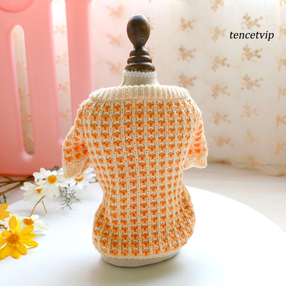 Áo Len Giữ Ấm Màu Sắc Cam Thời Trang Thu Đông Cho Thú Cưng