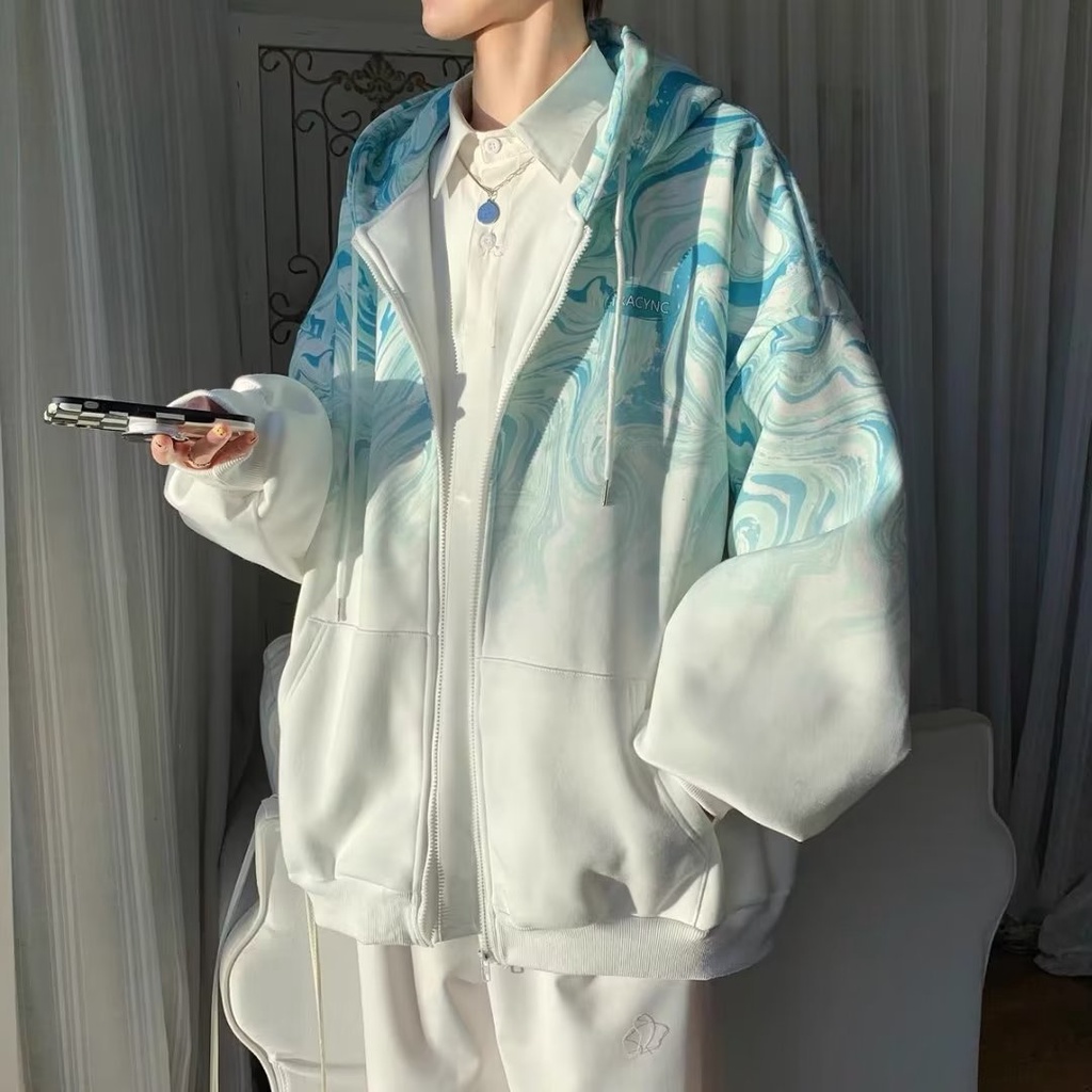Áo Khoác Hoodie Nam Dáng Rộng In Họa Tiết Thời Trang Hàn Quốc Cho Cặp Đôi áo khoác hoodie cặp áo khoác hoodie nam form rộng áo khoác bomber nữ