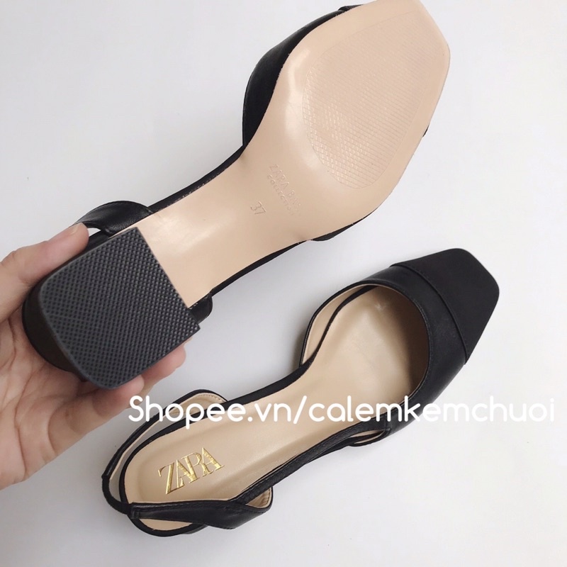 Giày sandal mũi vuông cut out ZARA