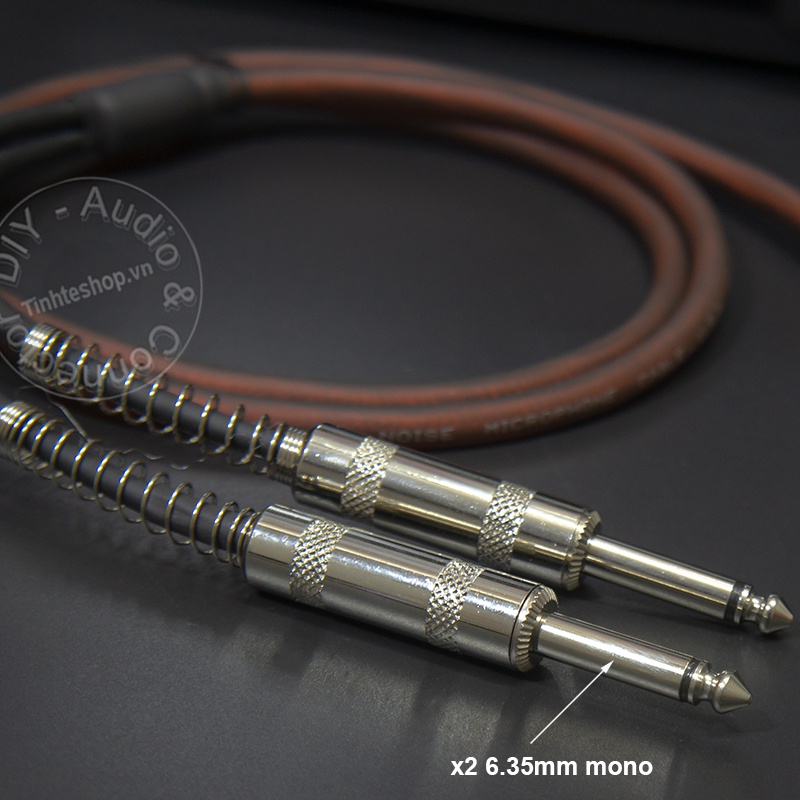 Dây chuyển 3.5 sang 2 đầu 6.5mm DIY 0.5M đến 10M - 3.5mm to 2 6.5mm cable
