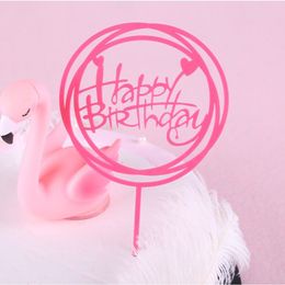 Trang Trí Bánh Kem, Thẻ Mica Happy Birthday Trang Trí Bánh, Thẻ Mica Happy Birthday