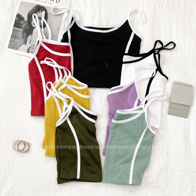 [Mã WASKT304 giảm 15% tối đa 30K đơn 99K] Áo Croptop 2 Dây Cami Ulzzang