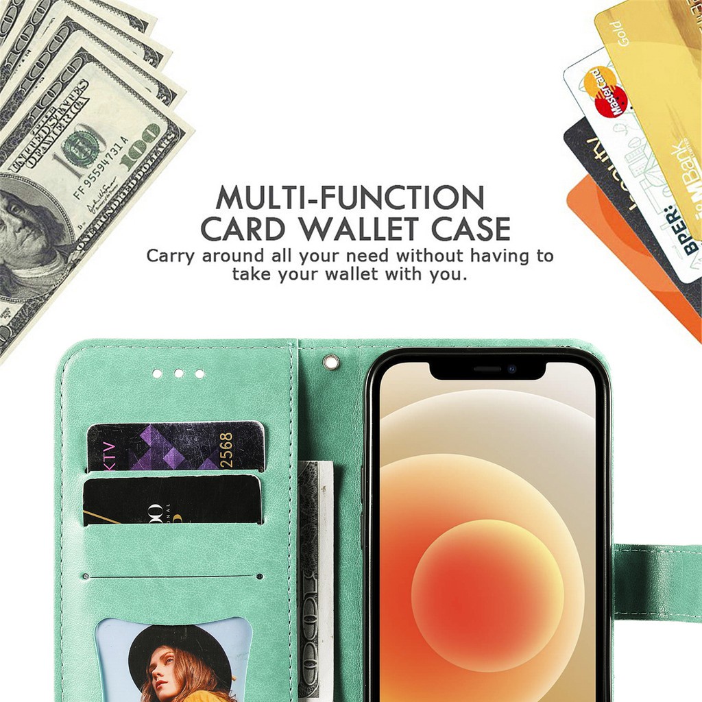 Bao da nắp lật kèm ngăn đựng thẻ cho Samsung Galaxy A32 A22 A71 A51 4g A21S A11 A50 A50S A30S A40 A30 A20 A10