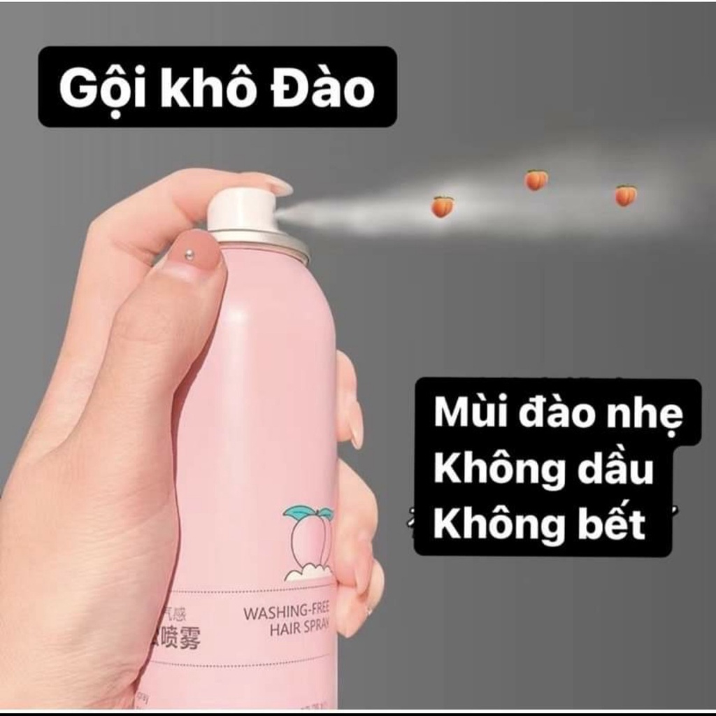 Dầu gội khô nội địa trung tạo phồng dạng xịt gội đầu khô không cần nước dùng cho nam và nữ không bết tóc