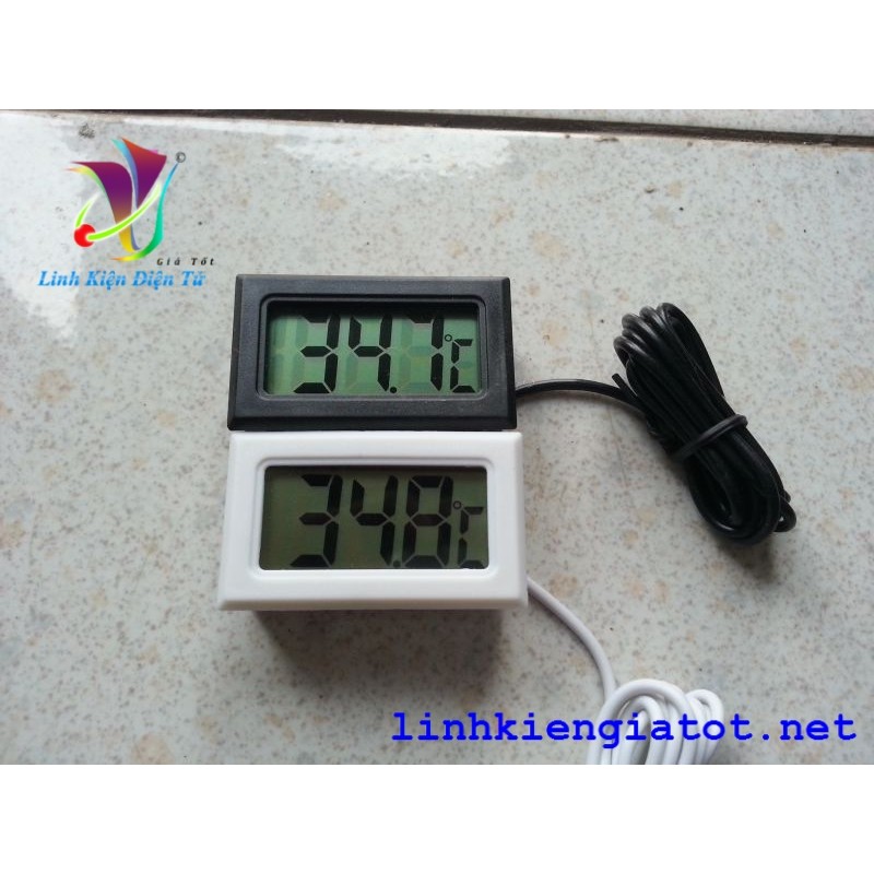 Đồng hồ đo nhiệt độ -cảm biến 1m (đã có pin)