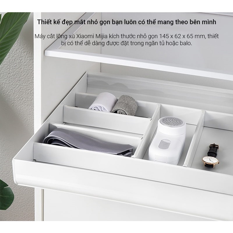 Máy cắt lông xù quần áo Xiaomi MI JIA giúp tối ưu loại bỏ xơ vải trên đồ len dạ lông, pin sạc bền bỉ