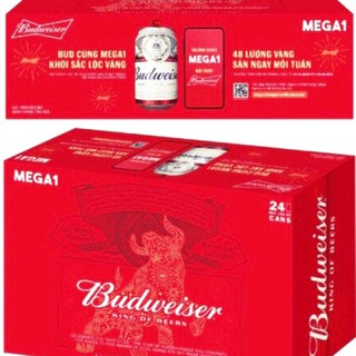 [SHOCK] BIA BUDWEISER THÙNG 24 LON TẾT DATE 9/2021