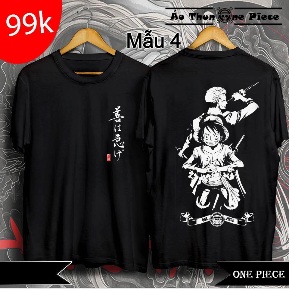 ⚡️FREESHIP⚡️Áo Thun In Hình Monkey D. Luffy, Zoro 2 Mặt "Cực Đẹp, Cực Ngầu" 2021 - Áo Thun One Piece