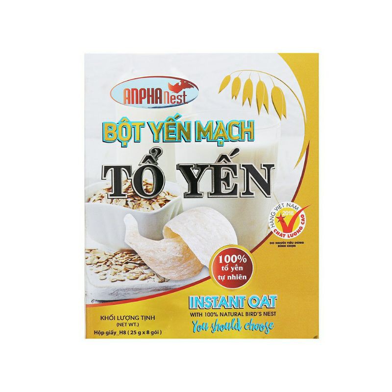 Bột yến mạch tổ yến sài gòn Anpha (25 x 8 gói)