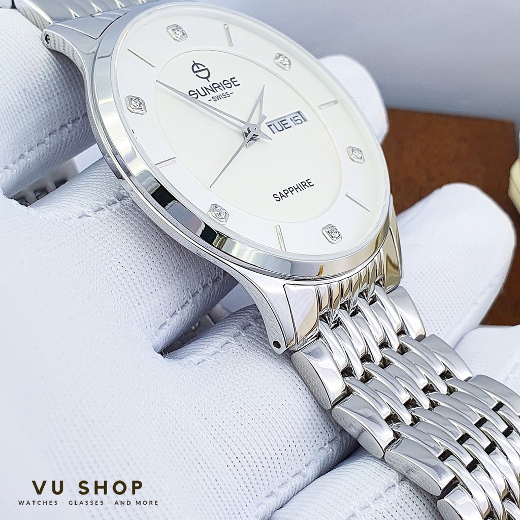 Đồng hồ nam SUNRISE 1109SB - Chính hãng, chống trầy