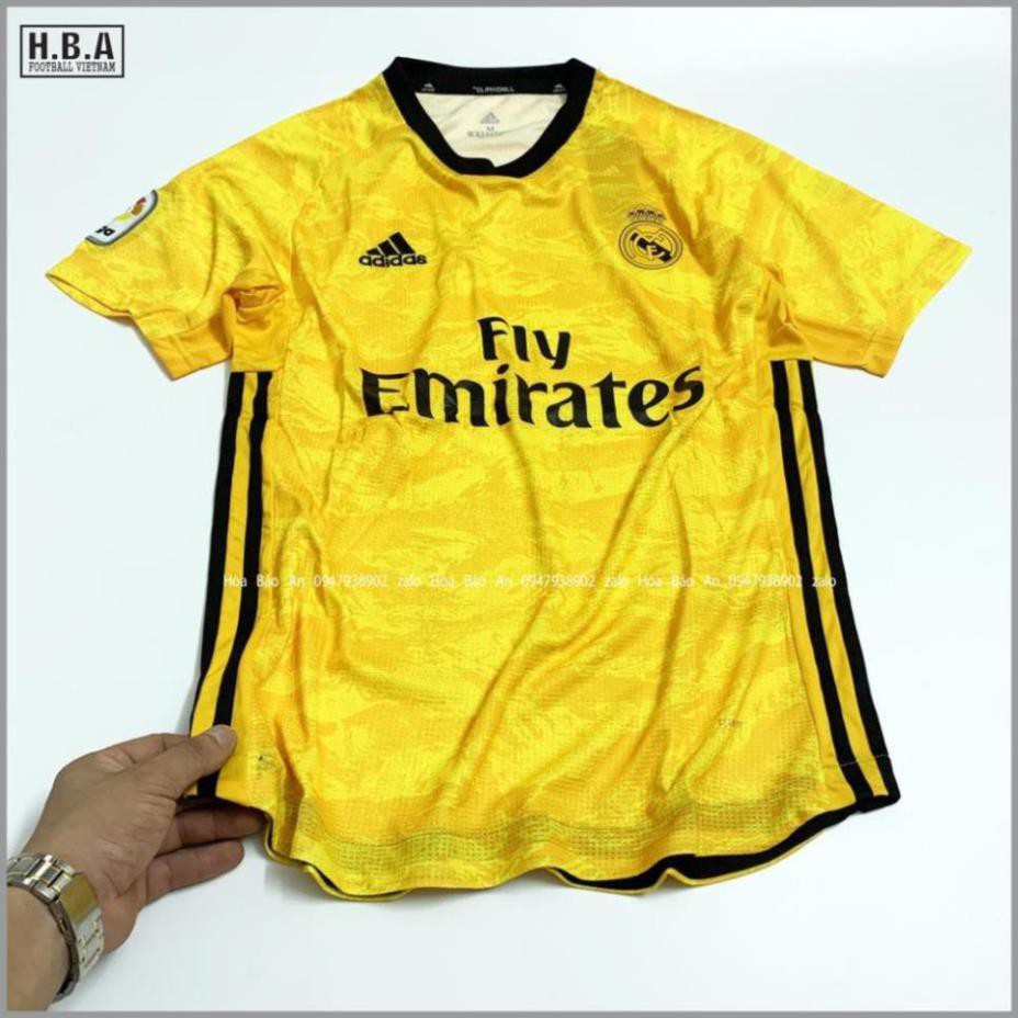 [FREESHIP] Quần Áo Bóng Đá CLB Thủ môn Real madrid 2019/ Áo thủ môn Real madrid màu vàng ⚽  ་  ྇