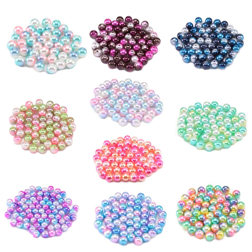Set 50/100/200 hạt ngọc trai giả dùng làm đồ trang sức thủ công tiện dụng