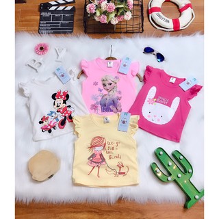 Combo 4 áo thun cotton xuất dư cho bé.