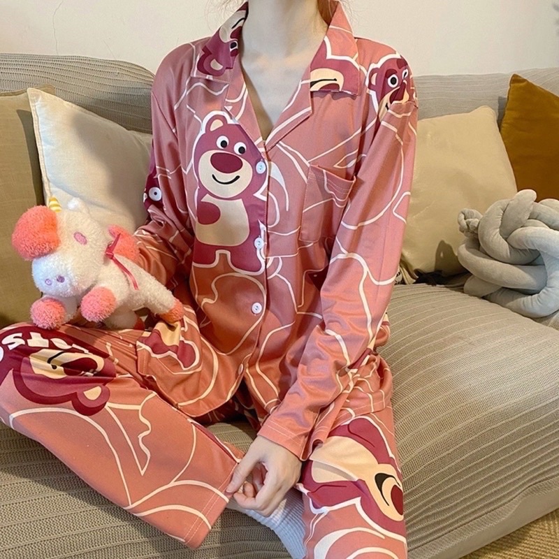 [SIÊU SALE] Đồ Bộ Nữ Mặc Nhà Quần Dài Áo Dài, Bộ Quần Áo Ngủ Thun Mỏng Thu Đông - Pijama Dài Tay Hình Cute