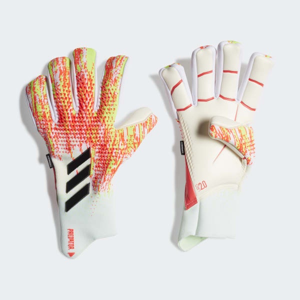 Găng Tay Thủ Môn Chuyên Nghiệp -  Adidas Predator Pro - Loại Gai  - Màu Trắng Đỏ Cam