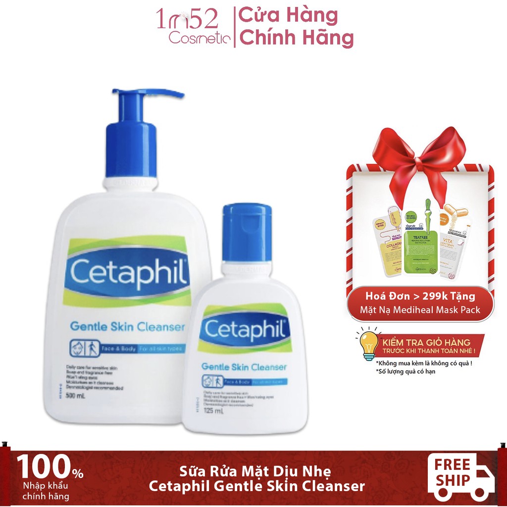 Sữa Rửa Mặt Dịu Nhẹ Cetaphil Gentle Skin Cleanser 125ml - 500ml