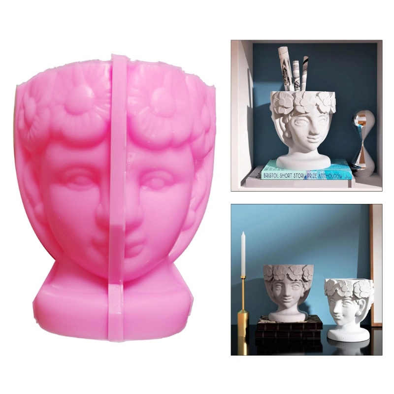 Khuôn Silicon Đổ Xi Măng Lót Chậu Hoa / Chậu Cây Mọng Nước Kiểu Vintage