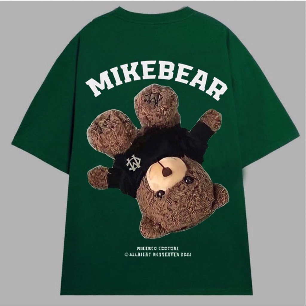 [ Full Box + Tag ] Áo thun Unisex chất Cotton 100% form rộng tay ngắn GẤU MIKEBEAR