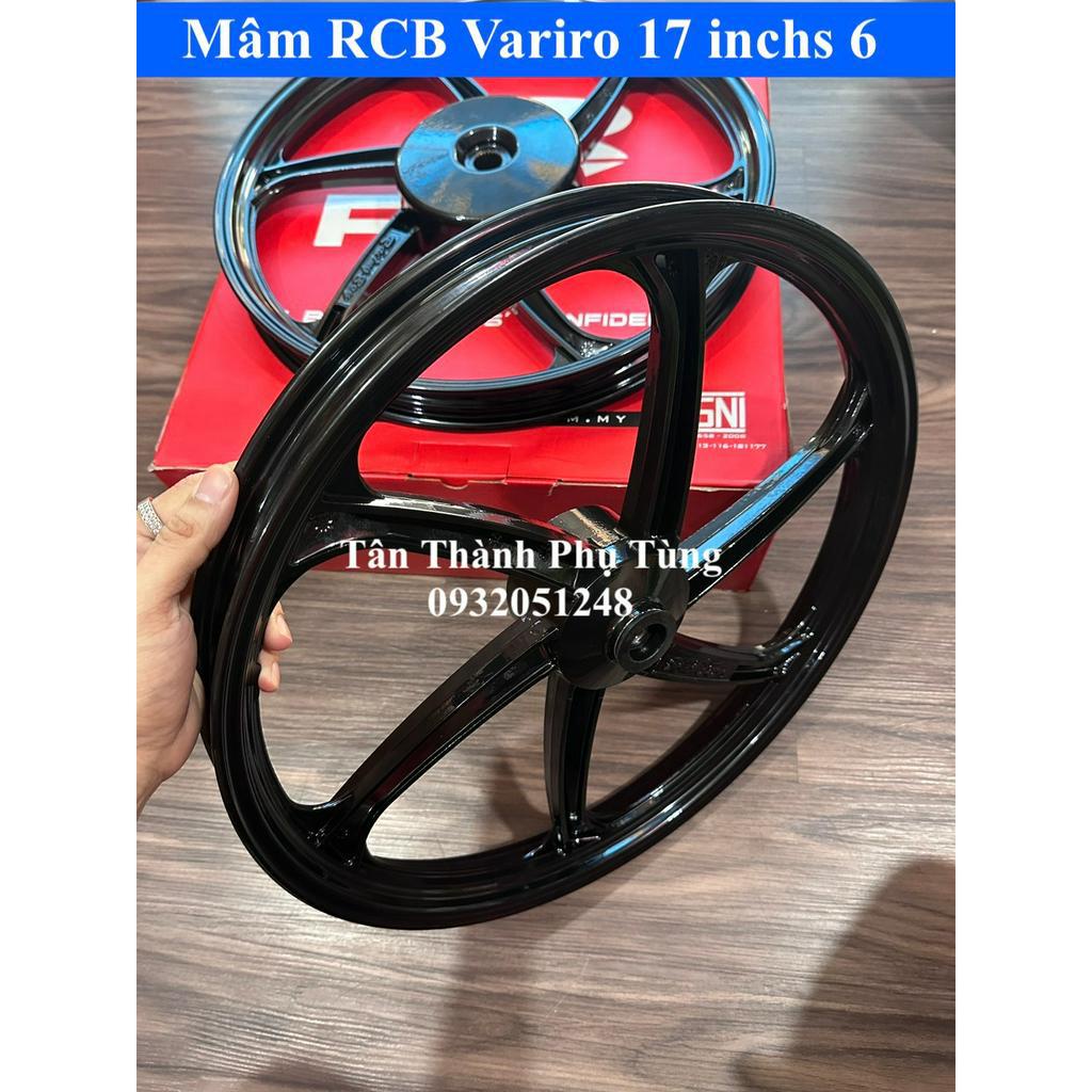 Mâm RCB Vario 6 cây 17 inch chính hãng - Màu đen