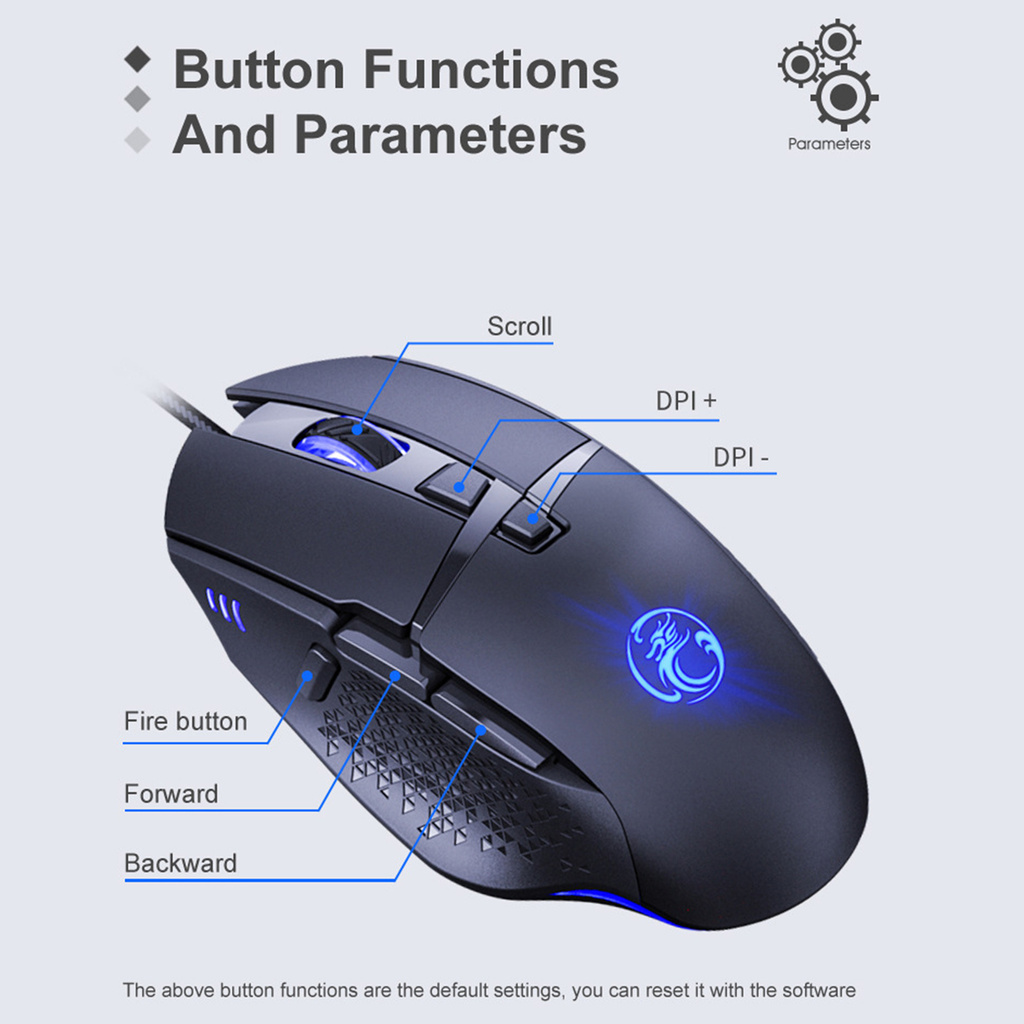 Chuột Gaming T91 Bằng Nhựa Abs Chất Lượng Cao Có Nút Bấm Lửa Chuyên Dụng Cho Game Thủ