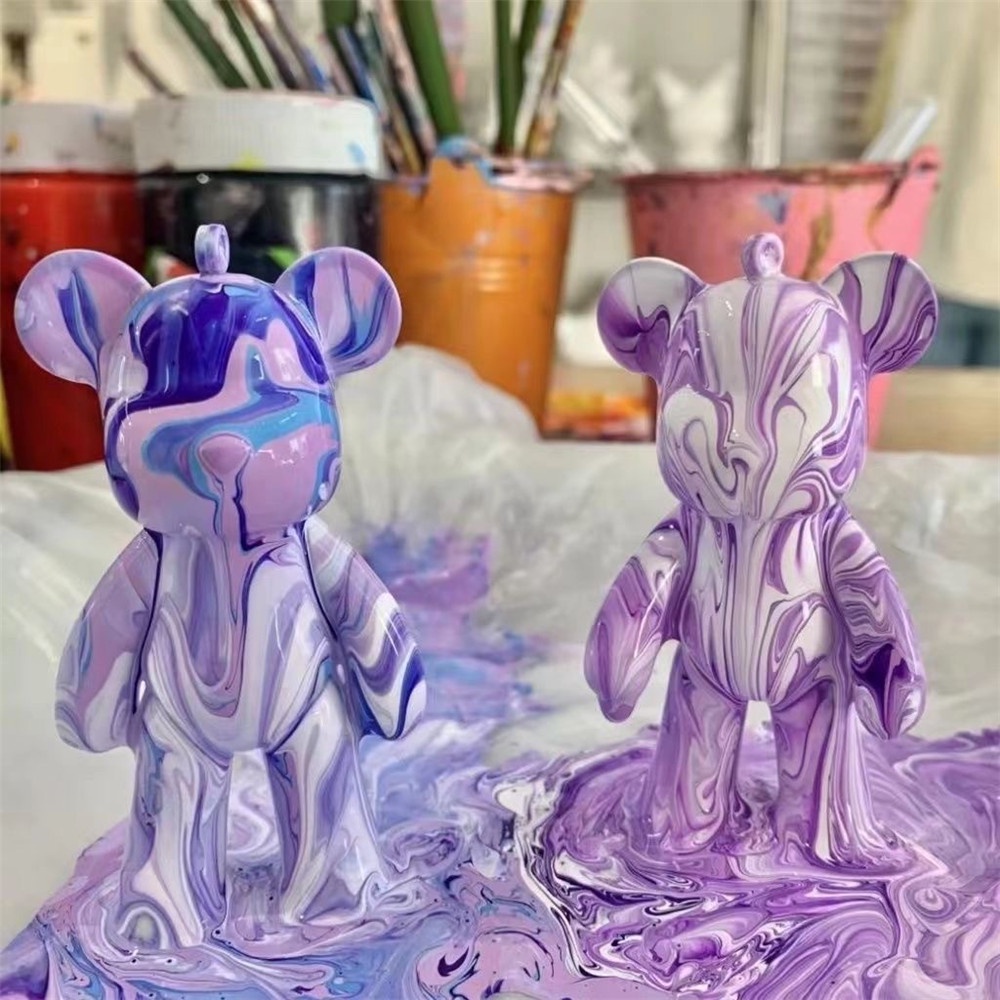 Móc Khóa Hình Gấu Graffiti Diy Dễ Thương Sáng Tạo