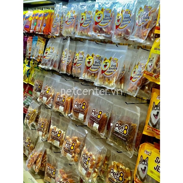 🇹🇭 Gà Sấy PET8 Cho Chó Nhiều Mẫu Dog Snack Dog Treats 150g- 165g