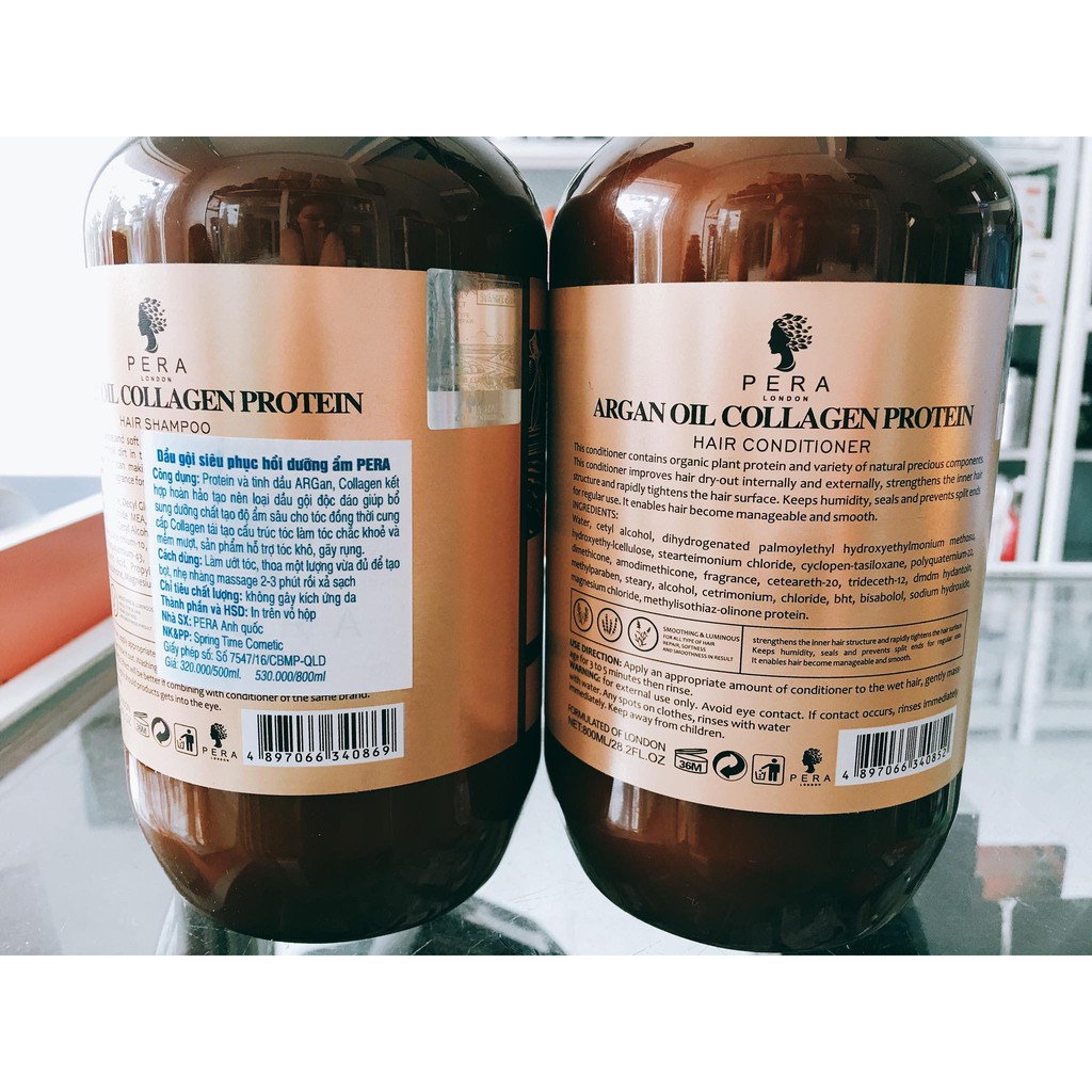 Cặp Gội Xả Pera Argan Oil 800mlx2