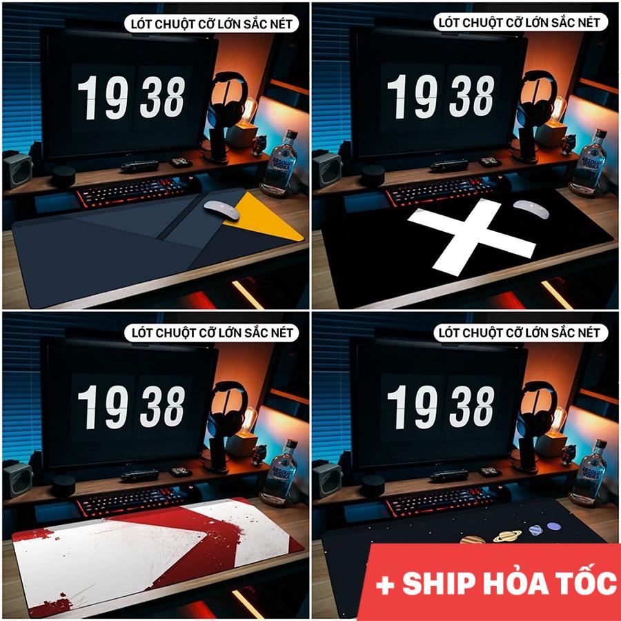 Lót chuột Decor 80x30cm dày 2mm pad decor bàn làm việc, góc học tập cỡ lớn speed bo viền chắc chắn VUALOTCHUOT