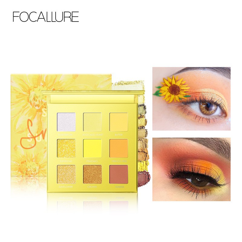 Bảng phấn mắt FOCALLURE 9 màu tông ánh mặt trời chống nước lâu trôi | BigBuy360 - bigbuy360.vn