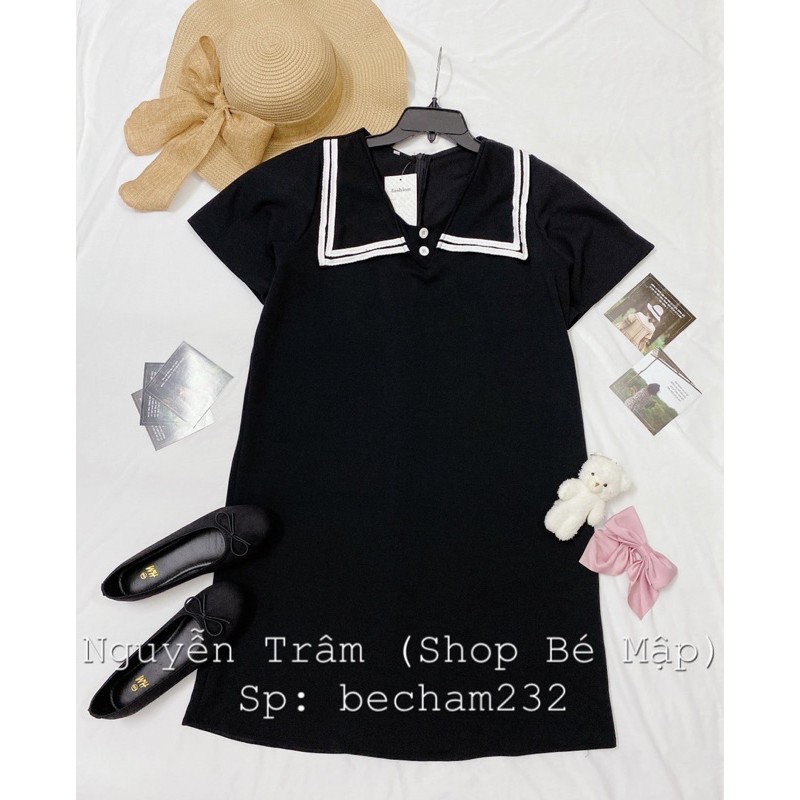 Đầm Suông Thuỷ Thủ Tay Con BigSize 65-85Kg [Hình Thật Chính Chủ] | BigBuy360 - bigbuy360.vn