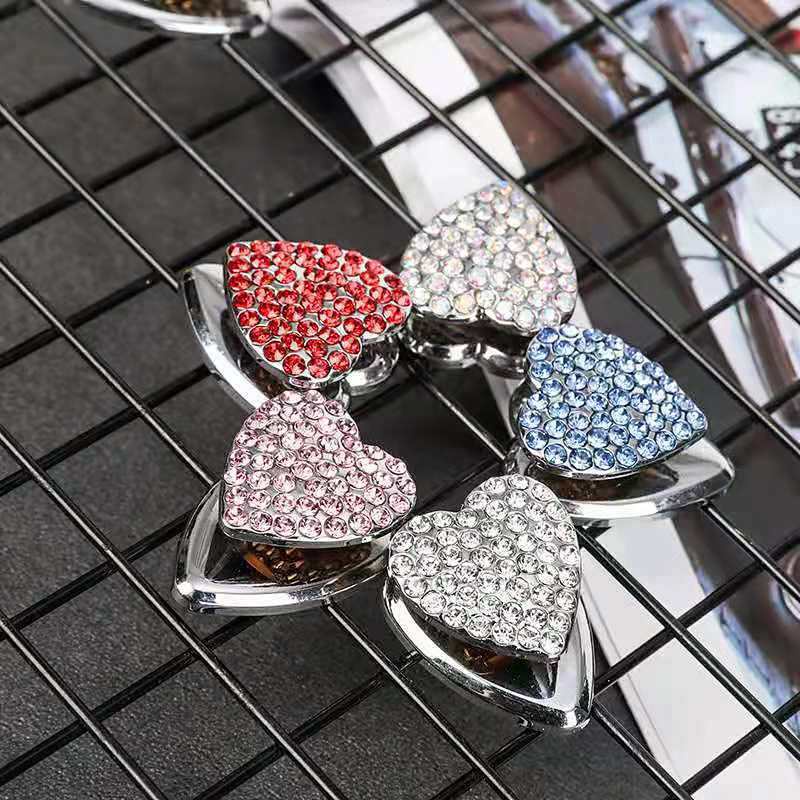 Car Car Interior Supplies Decoration Complete Collection Small Car Hook Adhesive Women's Diamond-Embedded Creative Seat Back Alloy High-End car accessories UwRq