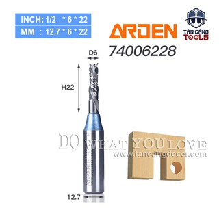 Mũi CNC TCT Xoắn Ốc Arden BX4 6 x 22 mm Cốt 12.7 mm - Chính Hãng