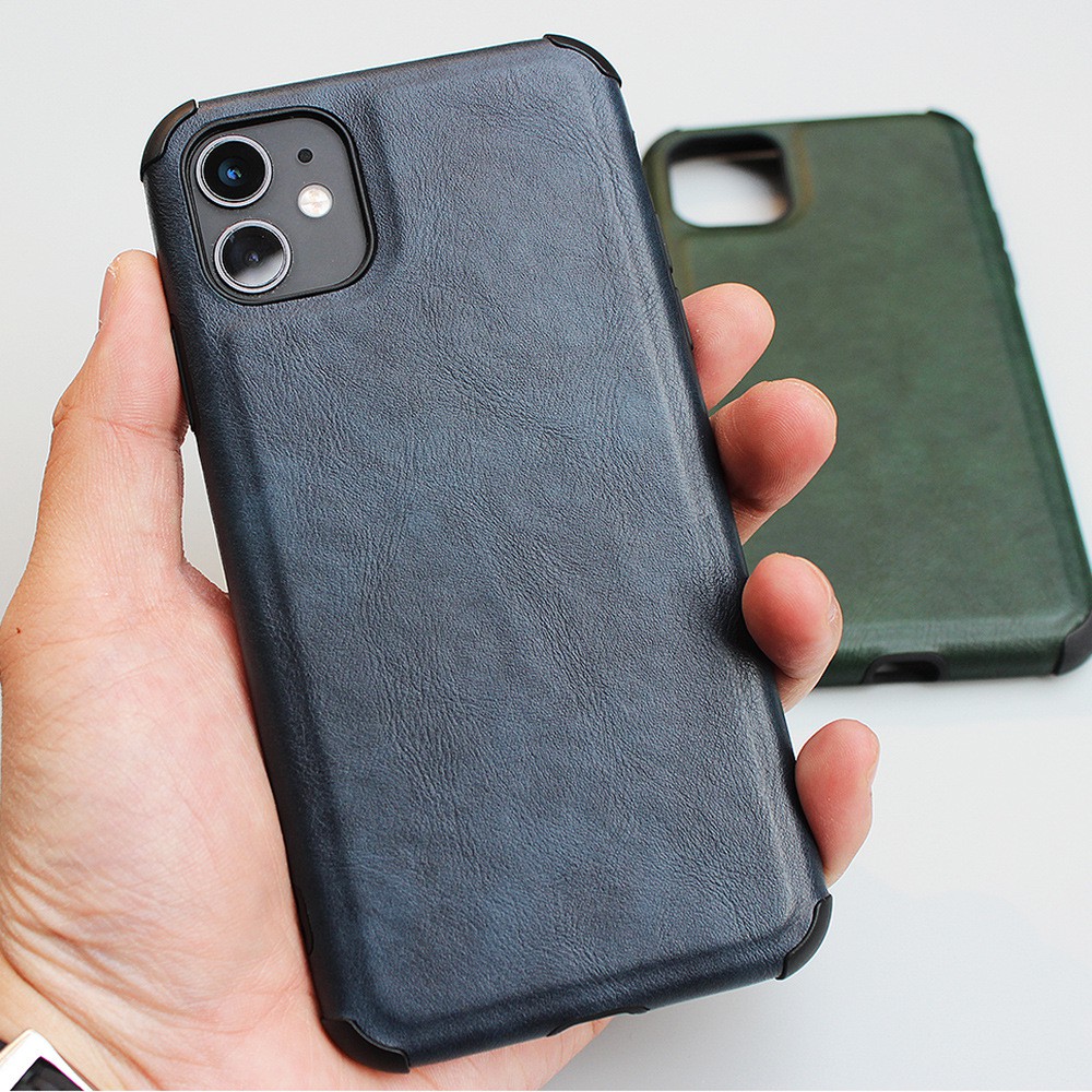 Ốp lưng da chống sốc dành cho iP 7/8/SE 2020/7 Plus/8 Plus/X/XS/XS Max/XR/11/11 Pro/11 Pro Max/12/12 Mini/12Pro/12ProMax