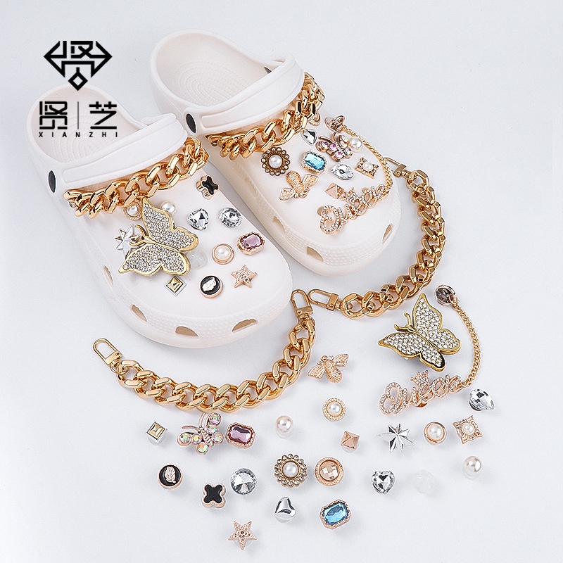 Nhãn Dán Dép sticker dépsticker dép crocsPhụ Kiện Nút Khóa Giày Dép Trang Trí Thủ Công