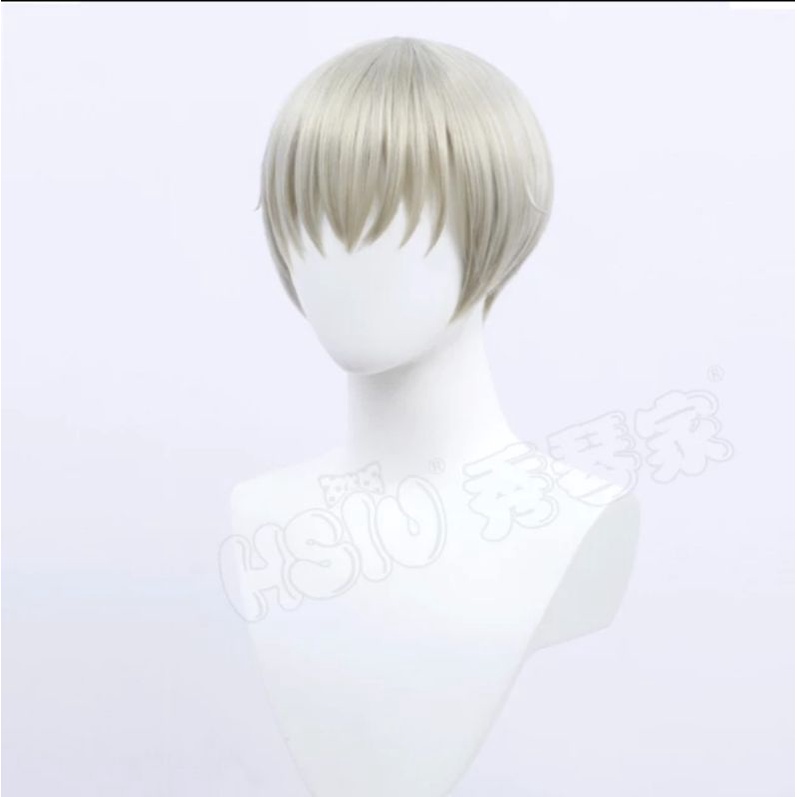 Wig/tóc giả cosplay Toge Inumaki - Chú thuật hồi chiến: Jujutsu Kaisen màu vàng trắng sữa