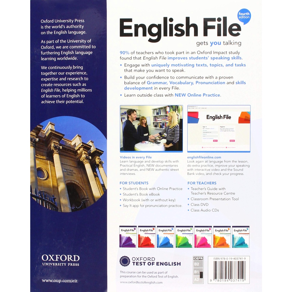 Sách - English File: Pre-intermediate: Students Book 4th Edition And Student Resource Centre Pack