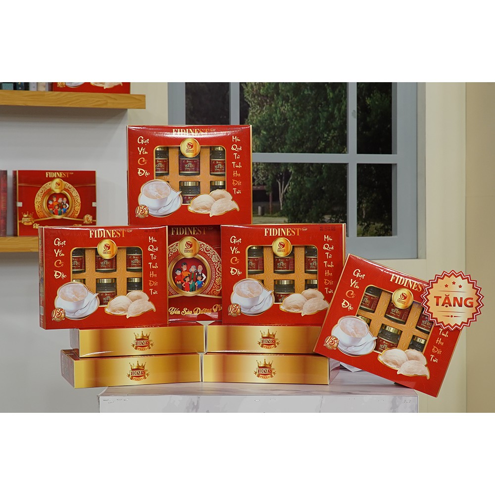 Combo 8 hộp nước yến đường phèn FIDINEST + 1 hộp nước yến đường phèn FIDINEST