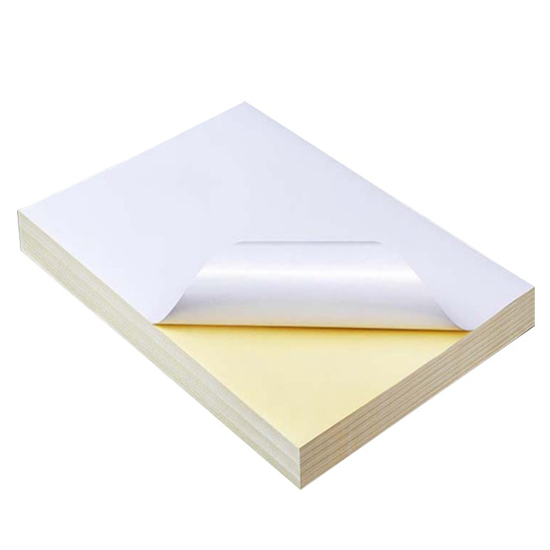 50 Sheets A4 White Self Adhesive Waterproof Sticker Label Glossy Surface Paper for Lazer Inkjet Printer Copier