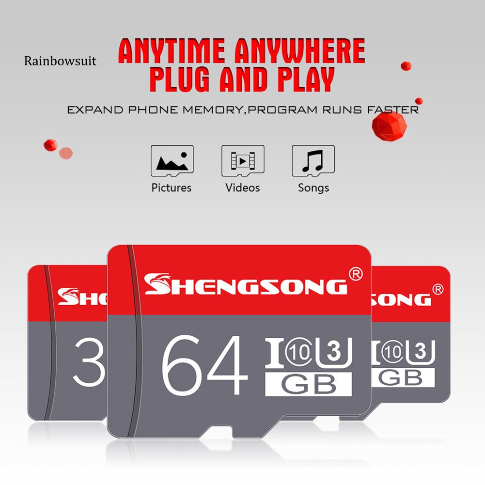 Thẻ Nhớ Shengsong Tốc Độ Cao 4 / 8 / 16 / 32 / 64gb Tf