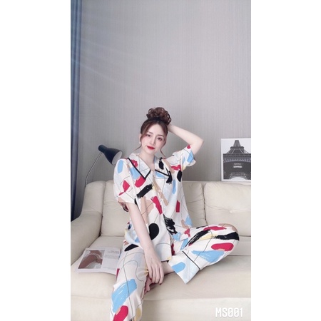 Bộ đồ pijama cao cấp,đồ bộ mặc ở nhà,bộ đồ tay phồng vải Mango , đồ ngù đẹp