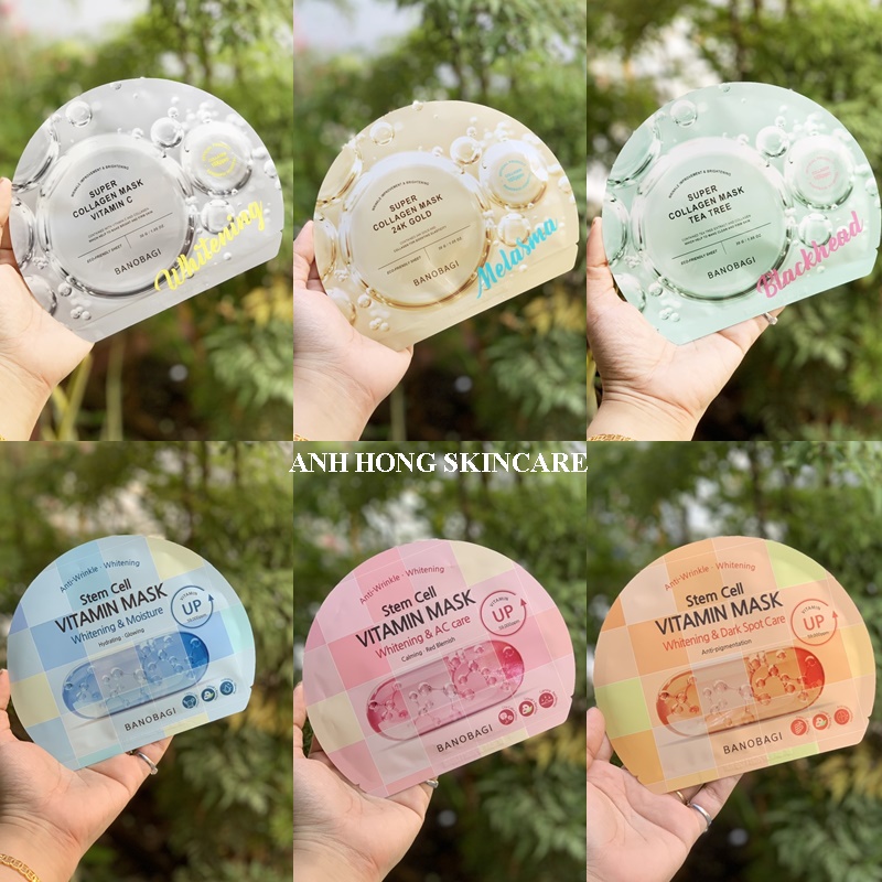 Mặt nạ Banobagi Vita Genic, Super Collagen, Stem Cell Mask mẫu mới Hàn Quốc 30ml
