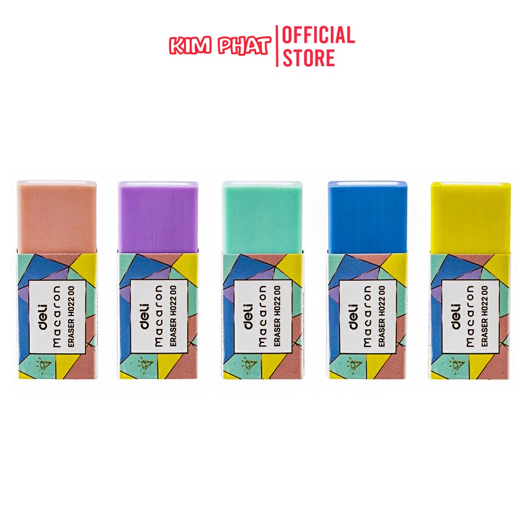 Gôm tẩy nhiều màu sắc Macaron Deli H02200