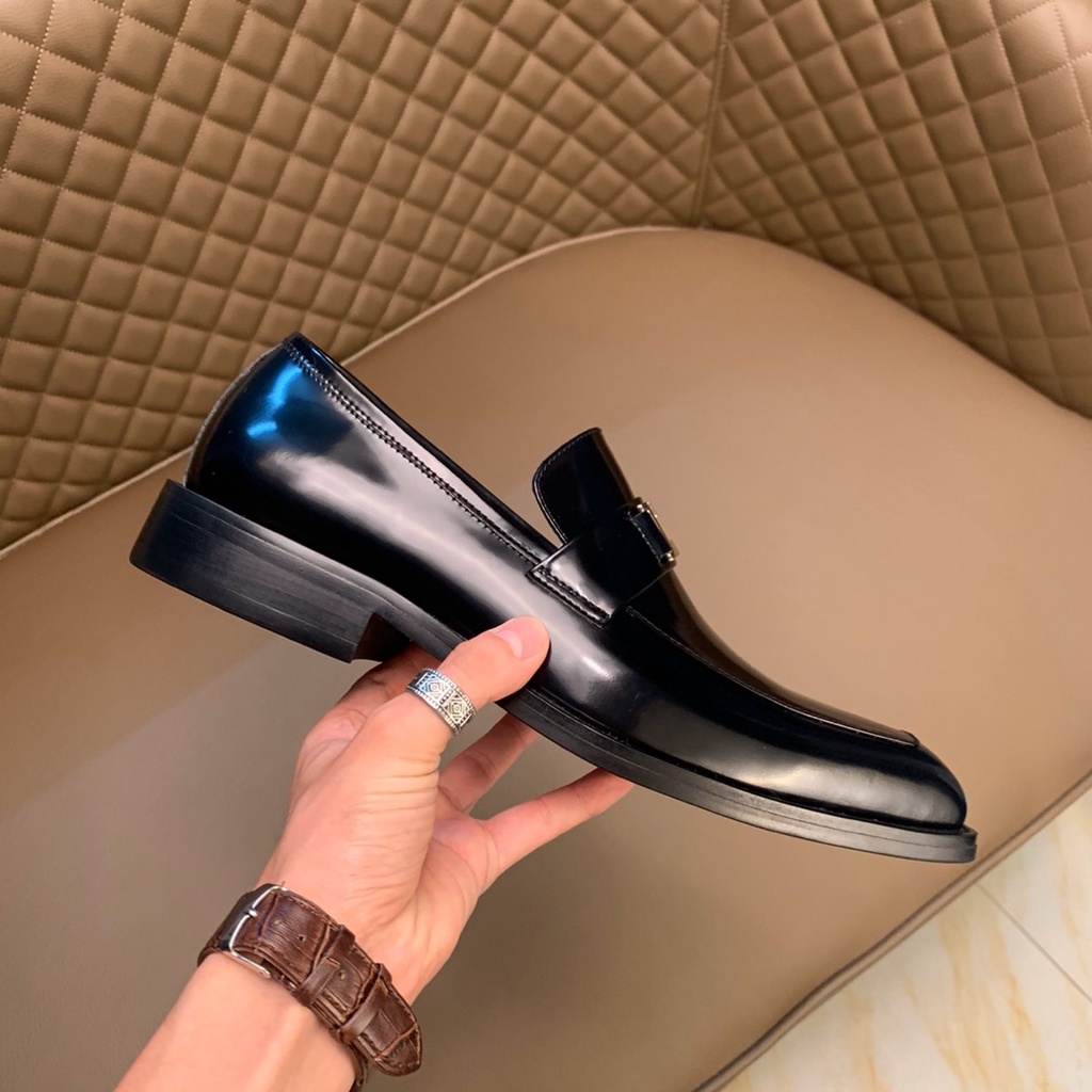 Giày lười nam cao cấp da thật Ferragamo thiết kế sang trọng mang phong cách tối giản