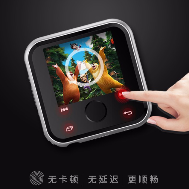 Máy nghe nhạc thể thao HBNKH R300 Lossless nhỏ gọn, có dây đeo như smartwatch, kèm tai nghe hifi