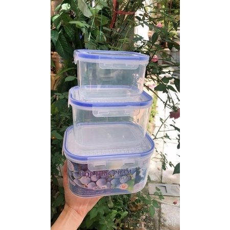 SÉT 3 HỘP NHỰA