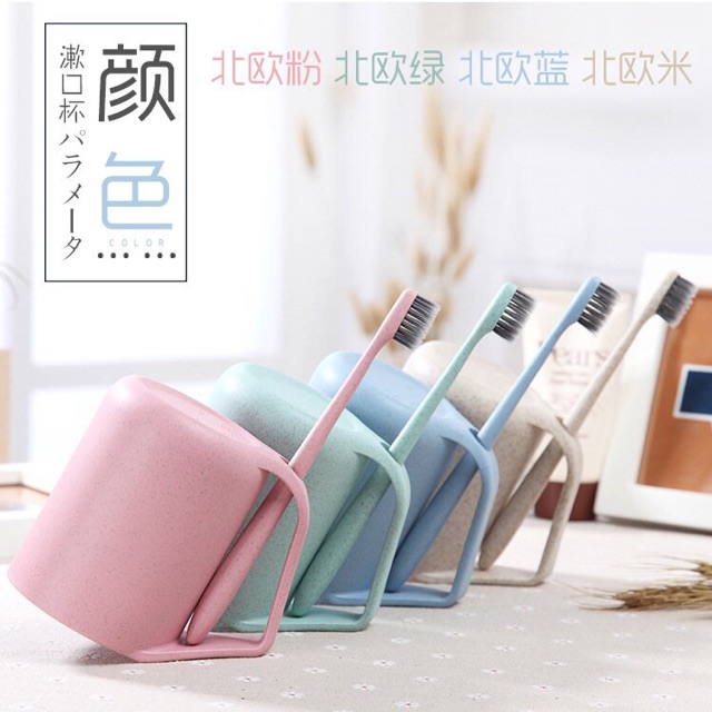 Set 2c-Cốc đánh răng và cắm bàn trải