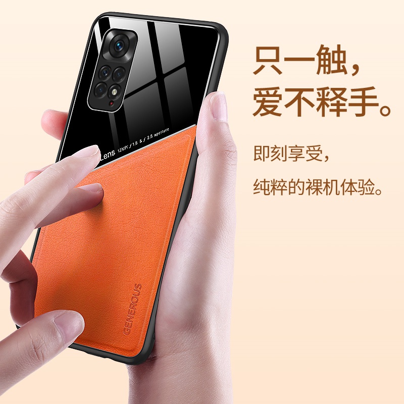 Ốp Điện Thoại Da PU Tích Hợp Giá Đỡ Từ Tính Sang Trọng Cho Redmi Note 11S 11 10 Note 9 8 Pro 9A 9C 11T 12 12 Pro