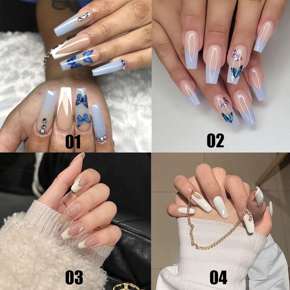 Bộ 24 Móng Tay Giả Che Phủ Toàn Diện Tháo Rời Được