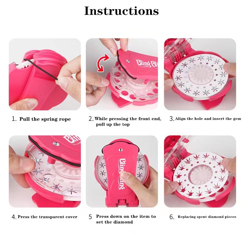 Đồ chơi trẻ em Trang Điểm Dán Móng Tay Đính Đá Lấp Lánh Dễ Thương Cho Bé Gái