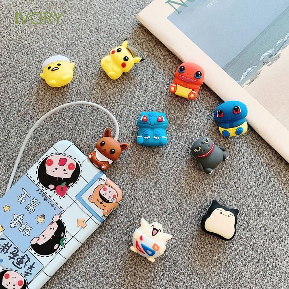 Dụng cụ bảo vệ đầu cáp sạc USB hình Pokemon dễ thương